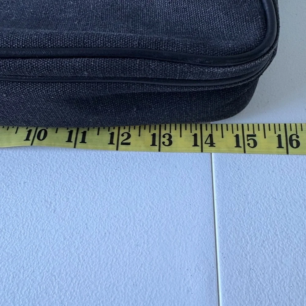 Eddie Bauer Charcoal Black Messenger Bag‎ Handle Shoulder Strap Office School